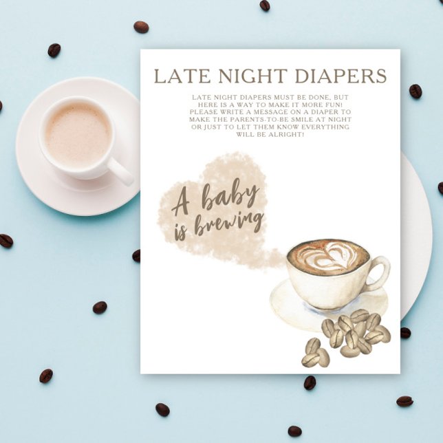 COFFEE BREWING - Late night diapers game Poster (Creator Uploaded)