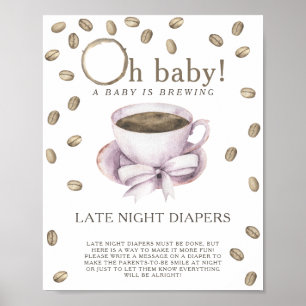 COFFEE BREWING - Late night diapers game Poster