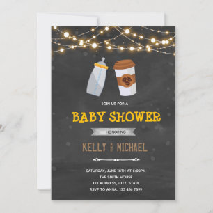 Coffee brewing shower invitation