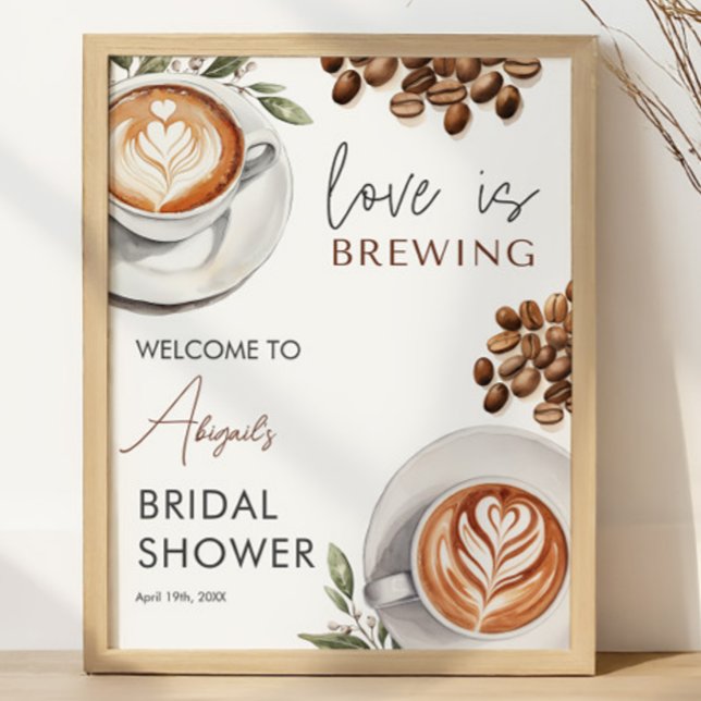 Coffee Bridal Shower -  16x20 Welcome Poster (Coffee Bridal Shower - 16x20 Welcome Poster
)