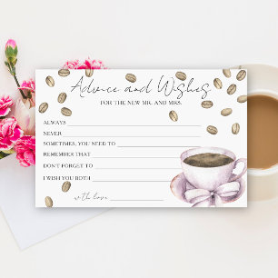 Coffee Bridal Shower Advice and Wishes Stationery