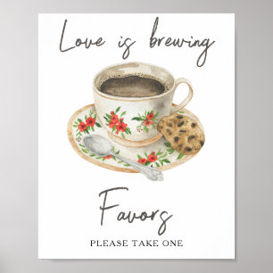 Coffee bridal shower Favours please take one  Poster
