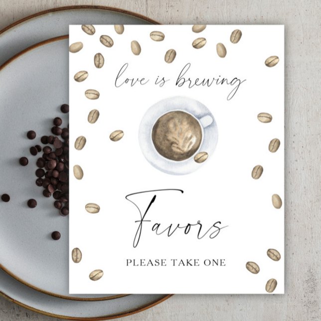 Coffee bridal shower Favours please take one  Poster (Creator Uploaded)