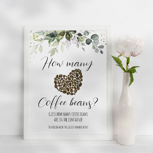 Coffee Bridal Shower Game Poster