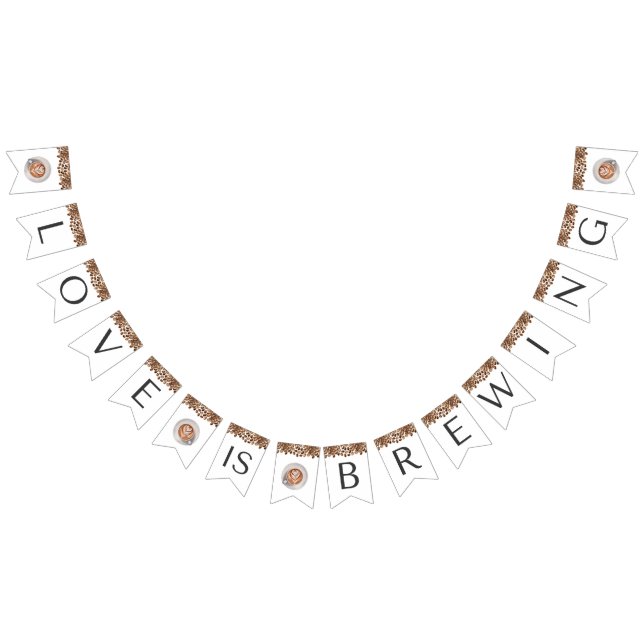 Coffee Bridal Shower - Love is Brewing Bunting (All)
