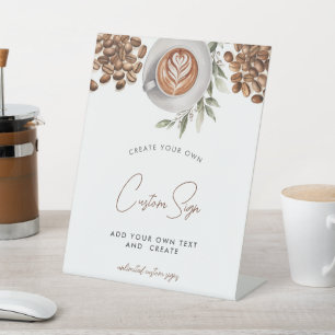 Coffee Bridal Shower - Love is Brewing Custom Pedestal Sign