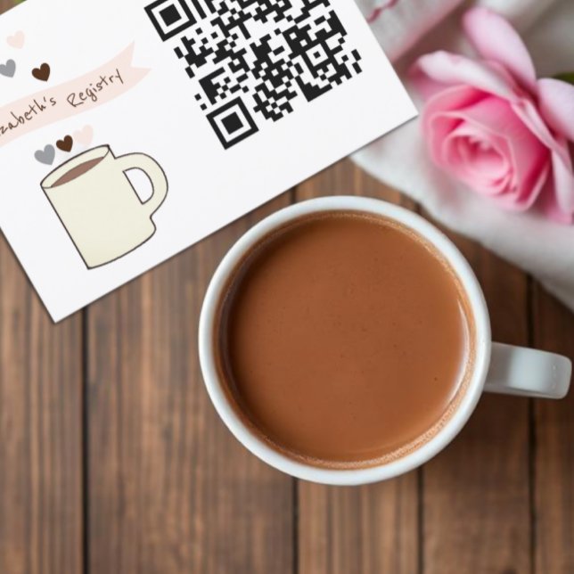 Coffee Bridal Shower Registry Enclosure Card (Creator Uploaded)