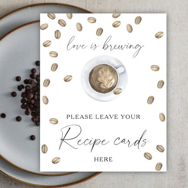 Coffee bridal shower Your recipe card here Poster (Creator Uploaded)