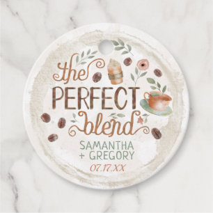 Coffee Bridal Wedding Shower The Perfect Blend Favour Tags