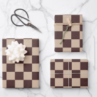 Coffee Brown Chequerboard