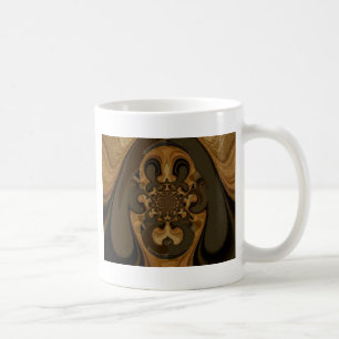 Coffee Brown Fluid Kaleidoscope Art Print Mug