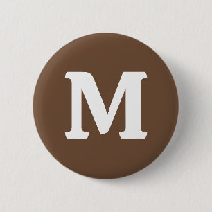 Coffee Brown Solid Colour  6 Cm Round Badge