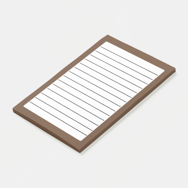 Coffee Brown Solid Colour Post-it Notes (Angled)