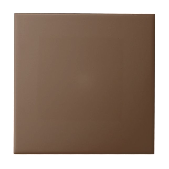 Coffee Brown Solid Colour  Tile (Front)