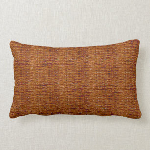 Coffee Brown Texture Print Lumbar Pillow
