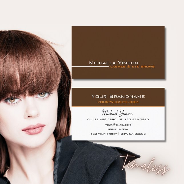 Coffee Brown White Simple Modern Professional Business Card (Creator Uploaded)