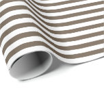 Coffee Brown | White Stripe Wrapping Paper<br><div class="desc">This classic stripe gift wrapping paper is perfect for your gifting needs! Wrap a birthday gift, baby shower gift, bridal shower gift, wedding gift, or gift for any other special occasion. It's also a wonderful choice for wrapping paper crafts : wrapping paper envelopes, wrapping paper bunting, wrapping streamers or wrapping...</div>
