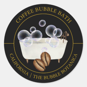 Coffee Bubble Bath label