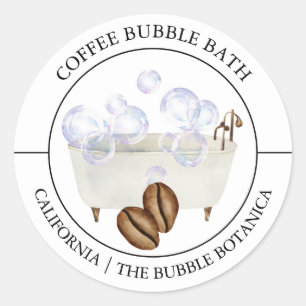 Coffee Bubble Bath label