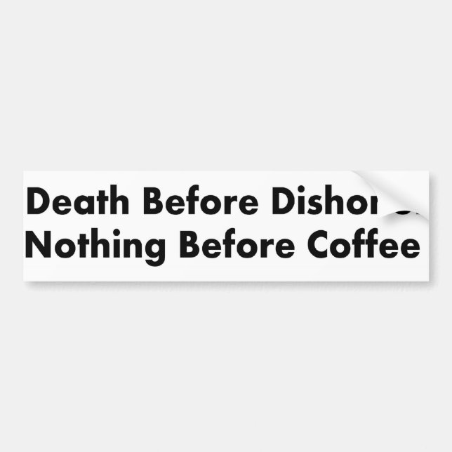 Coffee Bumper Sticker (Front)