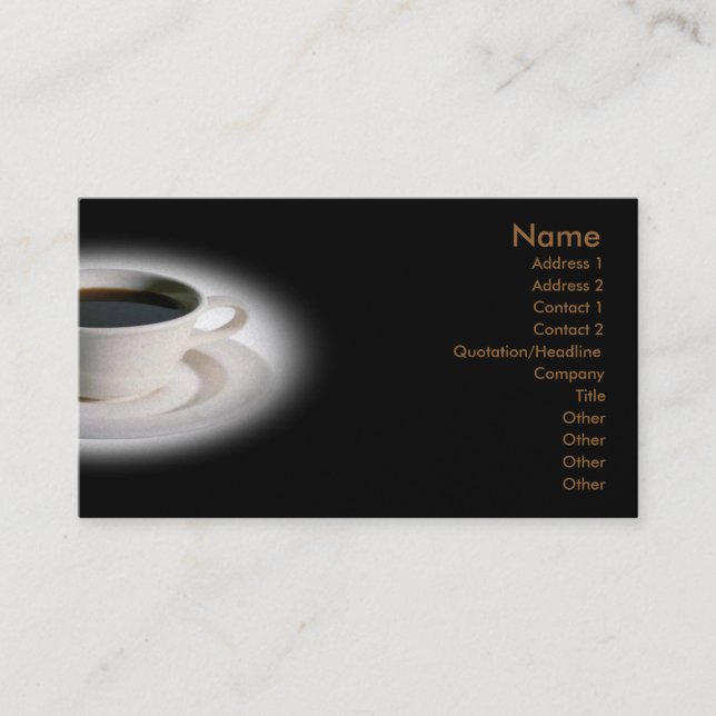 Coffee Business Card (Front)