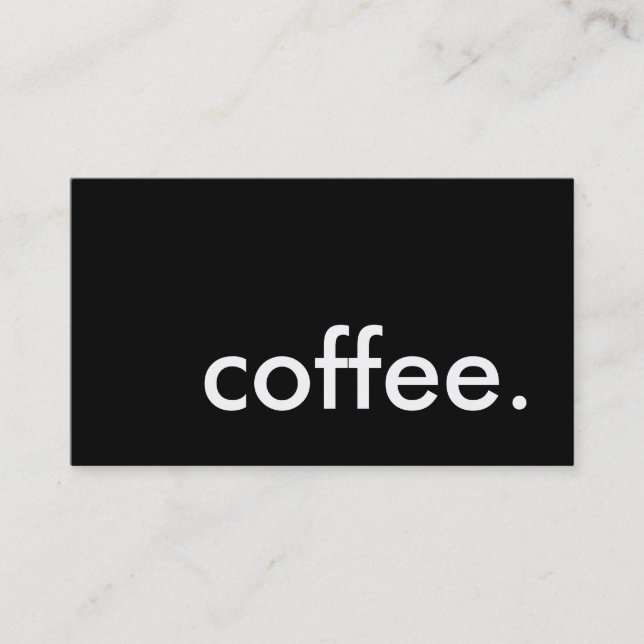 coffee. business card (Front)