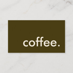 coffee. business card