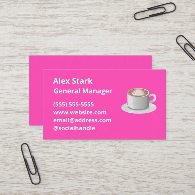 Coffee Business Cards (Front/Back In Situ)