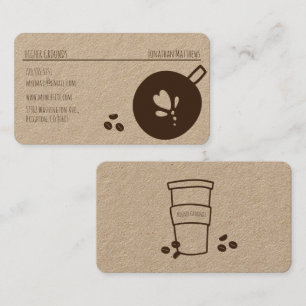 Coffee Business Logo Craft Paper Business Card