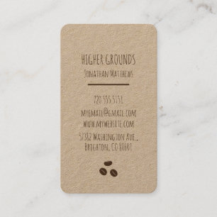 Coffee Business Logo Craft Paper Card