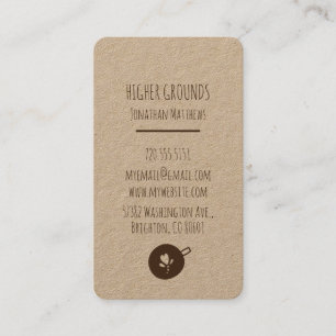 Coffee Business Logo Craft Paper Card