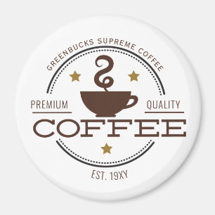 Coffee business logo magnet