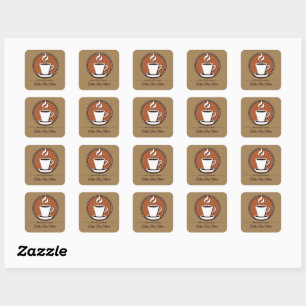Coffee Business professional cafe espresso  shop Square Sticker