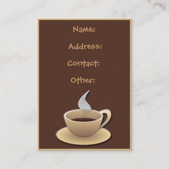 Coffee BusinessCards Business Card (Front)