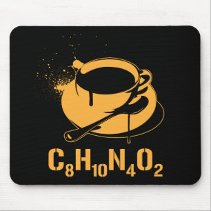 Coffee C8H10N4O2 Mouse Mat