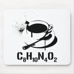 Coffee C8H10N4O2 Mouse Mat