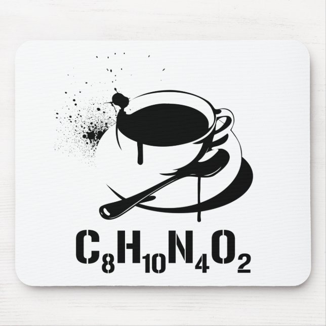 Coffee C8H10N4O2 Mouse Mat (Front)