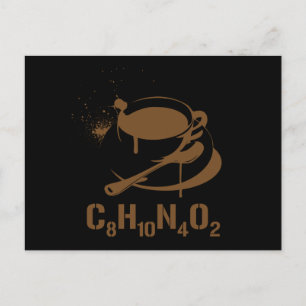 Coffee C8H10N4O2 Postcard