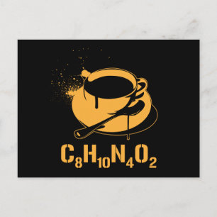Coffee C8H10N4O2 Postcard