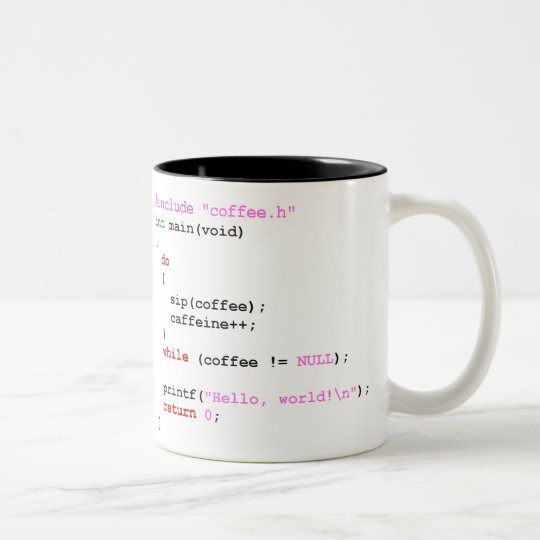 Coffee.c Programming Two-Tone Coffee Mug | Zazzle.co.uk