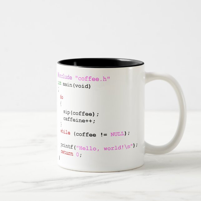 Coffee.c Programming Two-Tone Coffee Mug (Right)