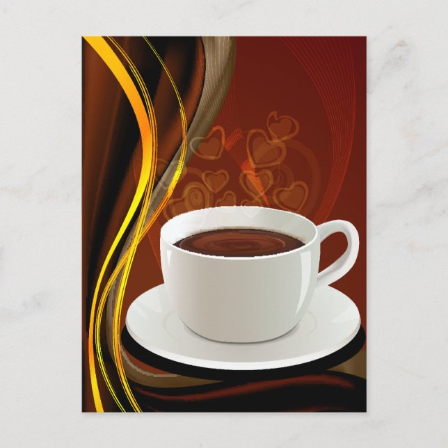 Coffee Cafe Art Postcard (Front)