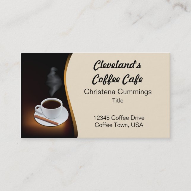 Coffee Cafe Business Card (Front)