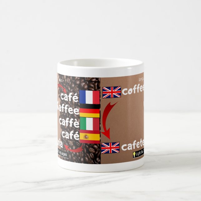 Coffee-café-caffè-Kaffee Coffee Mug (Center)