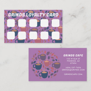 COFFEE CAFE Cute Logo Customer Loyalty Card
