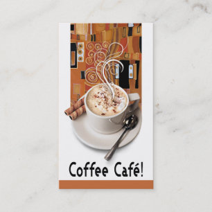 "Coffee Café" Gourmet Coffee, Capuccino, Espresso Business Card
