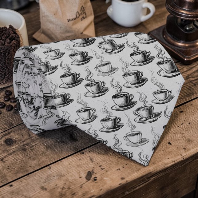 Coffee Cafe Latte Custom Necktie (Creator Uploaded)