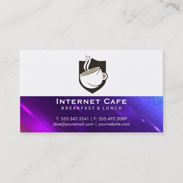 Coffee Cafe Logo | Restaurant  Business Card (Front)