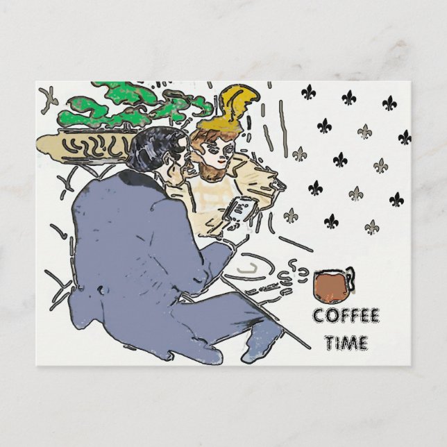 Coffee cafe,  Postcard (Front)