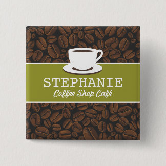 Coffee Café Shop Custom Employee Name Badge